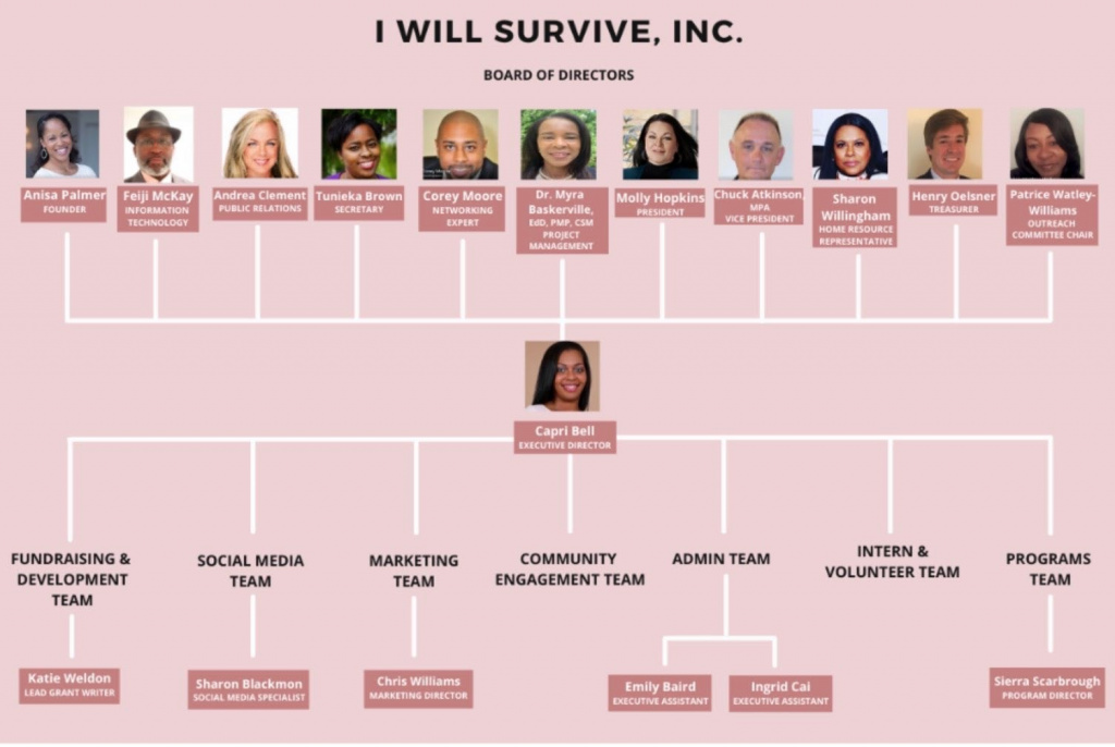 I Will Survive Organizational Chart